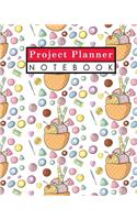 Project Planner Notebook: Project Management Log Template, Project Manager Notebook, Project Planner Pad, Organize Notes, To Do, Ideas, Follow Up, Cute Ice Cream & Lollipop C(30 Project Planner Notebooks)