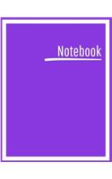 Notebook: College Ruled, Lined, Notebook for School, Work, 1 Subject, Purple, Soft Cover