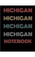Michigan Notebook: Blank Line Notebook (8.5 X 11 - 110 Blank Pages)