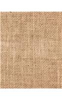 Brown Burlap Faux Texture School Composition Book 130 Pages