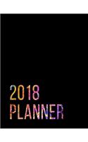 2018 Planner: Titanium Rainbow Print - Weekly Monthly Planner with To-Do Lists(4 Color of the Year Collection)