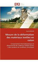 Mesure de la Déformation Des Matériaux Textiles En Coton