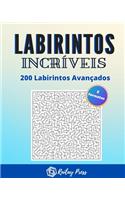 Labirintos incríveis - 200 Labirintos Avançados: Livro com letras grandes - 200 quebra-cabeças Mazes - 5 formatos