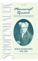 Schopenhauer: Manuscript Remains (V3)