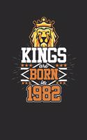 Kings Are Born In 1982: Graph Paper Notebook - Birthday Gift or Anniversary Gift Idea