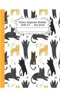Primary Composition Notebook: Meow Meow Cute cats Primary Composition Notebook Grades K-2 Story Journal: Picture Space And Dashed Midline Kindergarten to Early Childhood 110 Stor