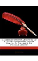 Memoires Pour Servir A L'Histoire Du Cardinal de Granvelle