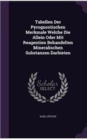 Tabellen Der Pyrognostischen Merkmale Welche Die Allein Oder Mit Reagentien Behandelten Mineralischen Substanzen Darbieten