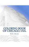 Coloring Book of Chicago, USA.