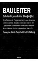 Bauleiter Notizbuch