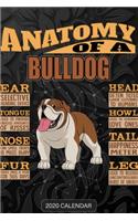 Anatomy Of A Bulldog: Bulldog 2020 Calendar - Customized Gift For Bulldog Dog Owner