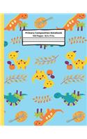 Dinosaur Primary Composition Notebook: Dinosaur Gifts, Story Journal Blank Dotted Midline Lined Paper K2 School Note Book for Kids
