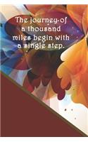 journey of a thousand miles begin with a single step.: Dot Grid Paper