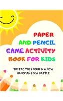 Paper And Pencil Game Activity Book For Kids