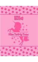Ella Miss Twirly Tutu: Personalized Draw & Write Book with Her Unicorn Name - Word/Vocabulary List Included for Story Writing
