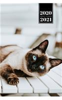 Siamese Cat Kitten Kitty Tomcat Week Planner Organizer 2020 / 2021 - Lie Around: Cute Animal Pet Owner Weekly Bullet Journal Notebook Diary in 6" x 9" Inch Pocket Size