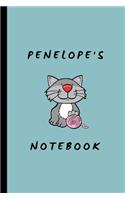 Penelope's Notebook: Personalised Cat-Themed Notepad