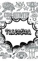 Valentina: Personalized Doodle Blood Sugar Diet Diary Journal Log Features 120 Pages of Lined Paper Featuring 120 Pages 6x9