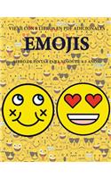 Libro de pintar para niños de 4-5 años. (Emojis): Este libro tiene 40 páginas para colorear sin estrés, para reducir la frustración y mejorar la confianza. Este libro ayudará a los niños muy pequeño(75 Libro de Pintar Para Niños de 4-5 Años.)