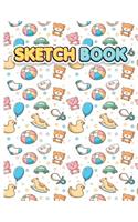 Sketchbook: Kids Sketchbook for boys, girls Large 8.5 by 11 Blank, Empty, Unlined, Unruled Paper Notebook