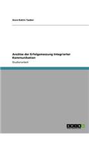 Ansätze der Erfolgsmessung Integrierter Kommunikation