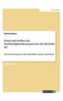 Stand und Ausbau des Nachhaltigkeitskonzeptes bei der Bertschi AG