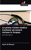 prima rivista medica irachena ad essere inclusa in Scopus