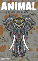 Coloring Books for Adults Animal Large Print