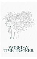 Workday Time Tracker: Weekly timesheets to complete for 2 years - Design: Woman in the wind