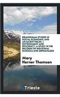 BIRMINGHAM STUDIES IN SOCIAL ECONOMIC AN