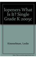 Iopeners What Is It? Single Grade K 2005c