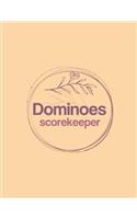 Dominoes Scorekeeper: Mexican Train, Chicken Foot Game Score Sheets Notepad Book