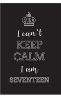 I Can't Keep Calm I Am Seventeen