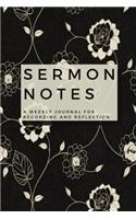 Sermon Notes: A Weekly Journal For Recording and Reflection: A Minimalist Floral and Gold Notebook for Believers in Christ
