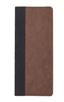 CSB Large Print Thinline Bible, Black/Brown Leathertouch