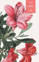 Dot Grid Notes 110 Pages: Vintage Floral Premium Notebook for Professionals and Students, Teachers and Writers - Vintage Botanical Drawing Bright Pink and Red Lilies