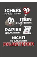 Schere Schlägt Papier - Stein schlägt Schere - Papier schlägt Stein - Nichts schlägt einen Pflasterer