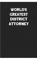 World's Greatest District Attorney: Blank Lined Career Notebook Journal