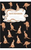 Math Notebook: A 6x9 Inch Matte Softcover Paperback Notebook Journal With 120 Blank Lined Pages -Wide Ruled-Kangaroos
