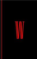 Monogram Letter W Journal