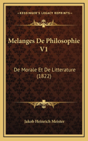 Melanges De Philosophie V1