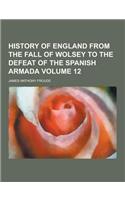 History of England from the Fall of Wolsey to the Defeat of the Spanish Armada Volume 12