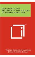 Documents and Readings in the History of Europe Since 1918