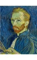 Self-Portrait I, Vincent Van Gogh. Blank Journal: 150 Blank Pages, 8,5x11 Inch (21.59 X 27.94 CM) Soft Cover