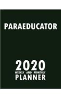 Paraeducator 2020 Weekly and Monthly Planner