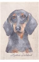 Miniature Dachshund Dog Portrait Notebook: Blank Dot Grid Journal for Dog Lovers, Dog Mom, Dog Dad and Pet Owners - 6x9 - 5MM Dot Grid Pages