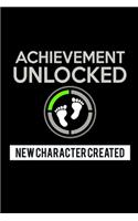 Achievement Unlocked. New Character Created: Food Journal - Track Your Meals - Eat Clean And Fit - Breakfast Lunch Diner Snacks - Time Items Serving Cals Sugar Protein Fiber Carbs Fat - 110 Pag