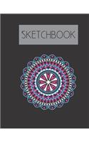 Colorful Mandala Sketchbook: 200 Page Sketchbook: Artist Edition (8.5x11)