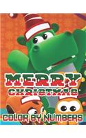 Merry Christmas Color By Numbers: a beautiful colouring book with Christmas designs on a black background, for gloriously vivid colours