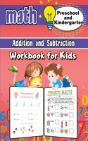 Addition and Subtraction Math Workbook for Kids - Kindergarten and Preschool